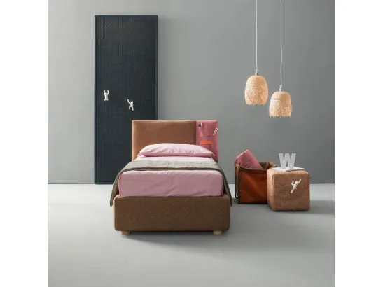 Letto singolo con contenitore Rift di Bside