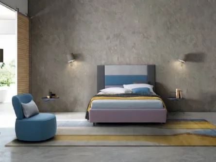 Letto singolo con testiera modulare Ground di Le Comfort